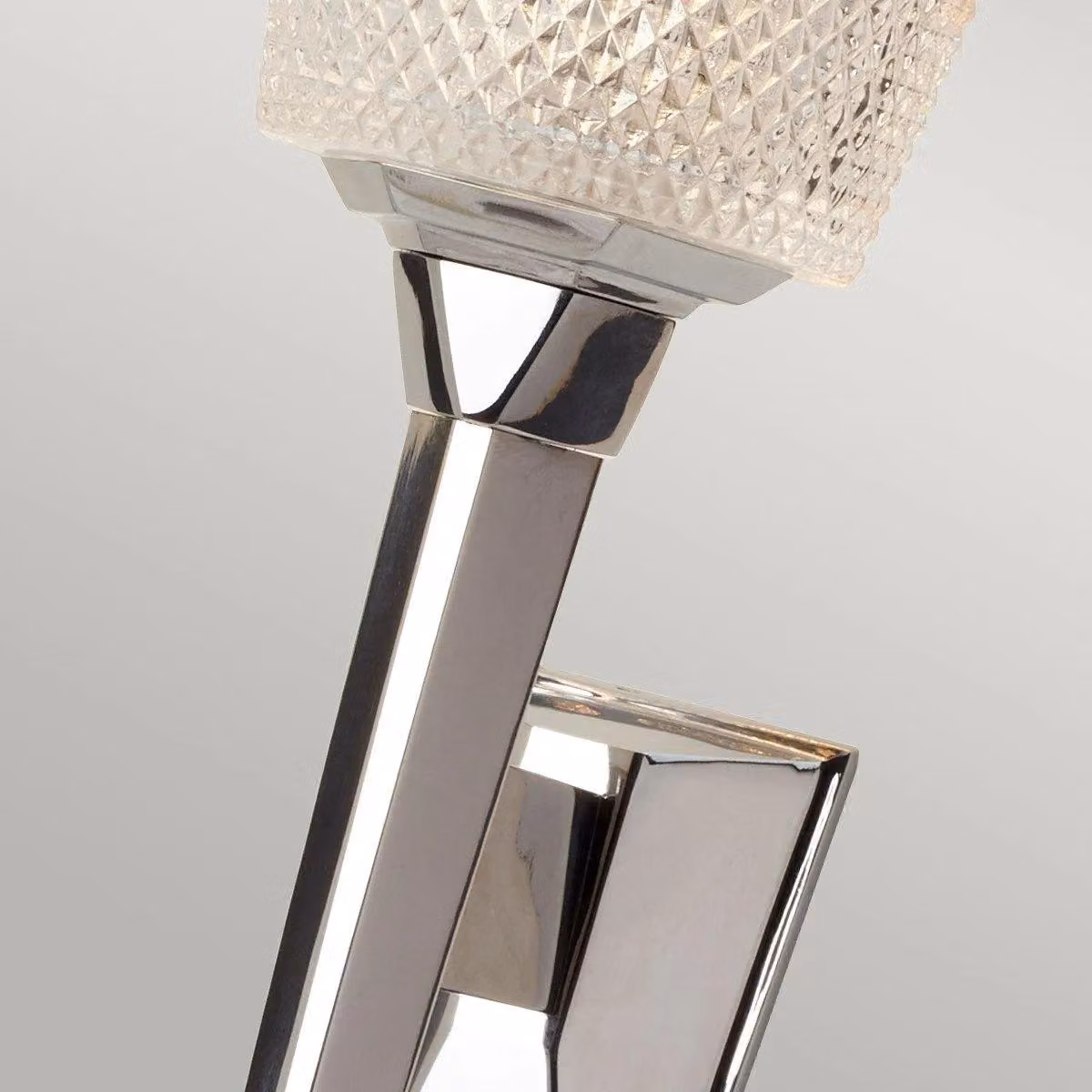 Netlighting Verity Single Light Wall Lamp with Polished Chrome Finish and Grey Glass Shade, G9 – 2