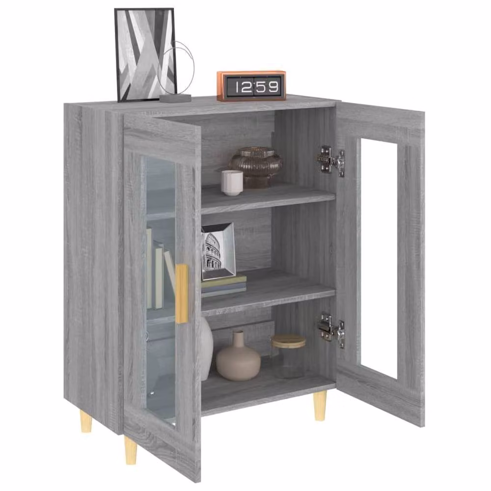 Berkfield Home Grey Sonoma Sideboard in Engineered Wood, W: 69.5 cm, D: 34 cm, H: 90 cm – 3