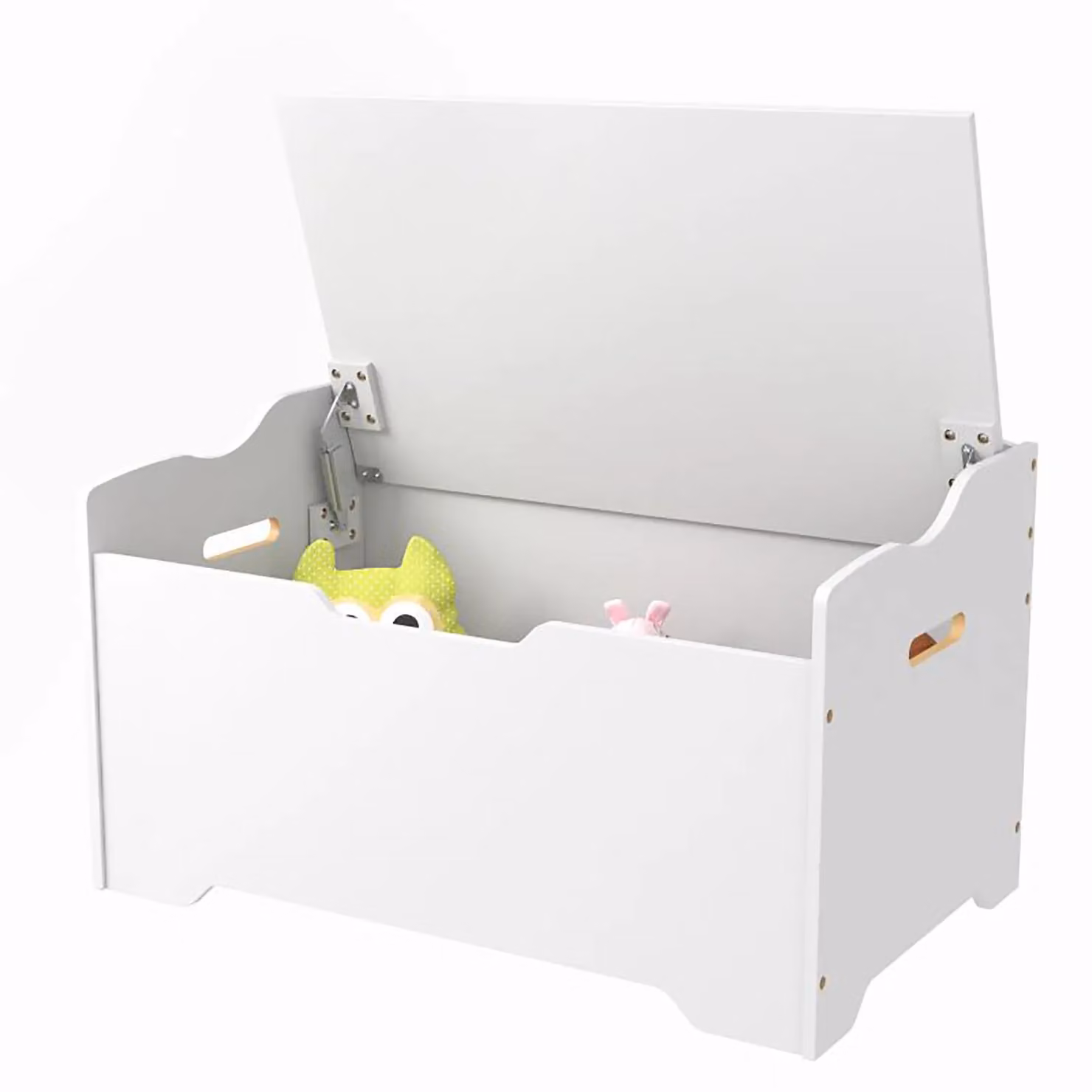 Xample White Wooden Toy Box Storage Chest and Sitting Bench – 2