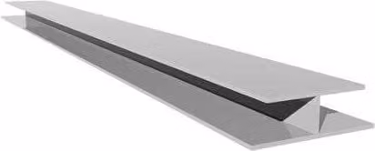 FloPlast White PVC Shiplap Cladding Centre Joint Trim Panel, 5m