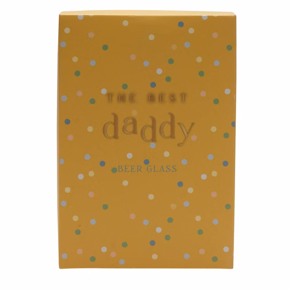 Confetti The Best Daddy Beer Glass in Clear and Gold – 2