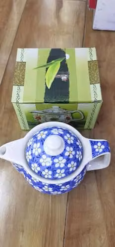 Ancient Wisdom Blue Floral Ceramic Teapot with Infuser, W/D/H: 17 x 11 x 11 cm – 2