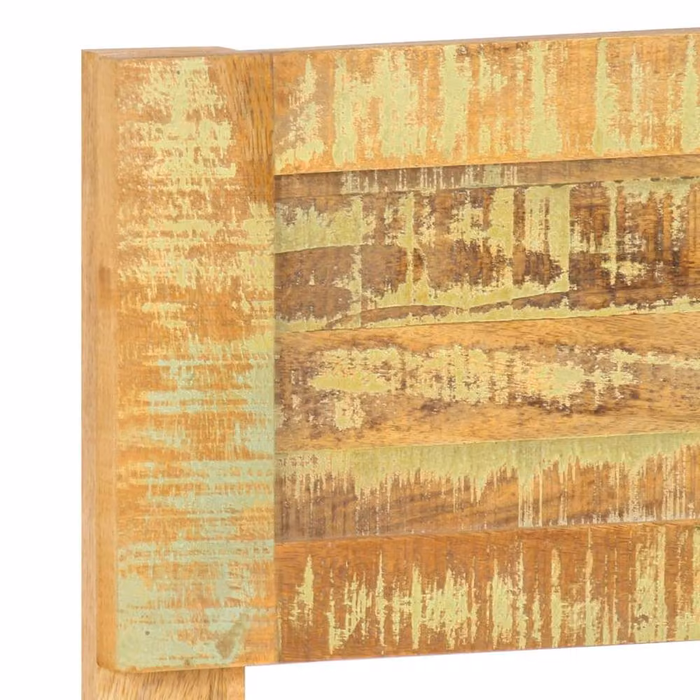 Berkfield Home Vintage Solid Reclaimed Wood Bed Frame, Multicolour, W/D/H: 200 x 200 x 73 cm – 2