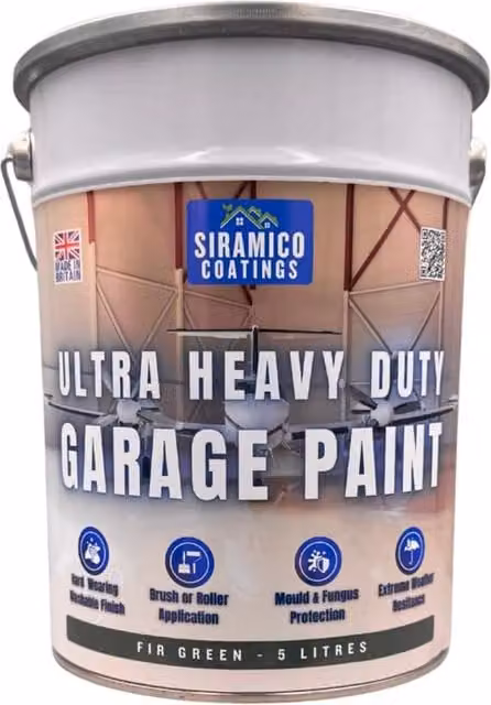 SIRAMICO COATINGS One Coat Ultra Heavy Duty Garage Floor Paint, Fir Green, 6 Litres – 1