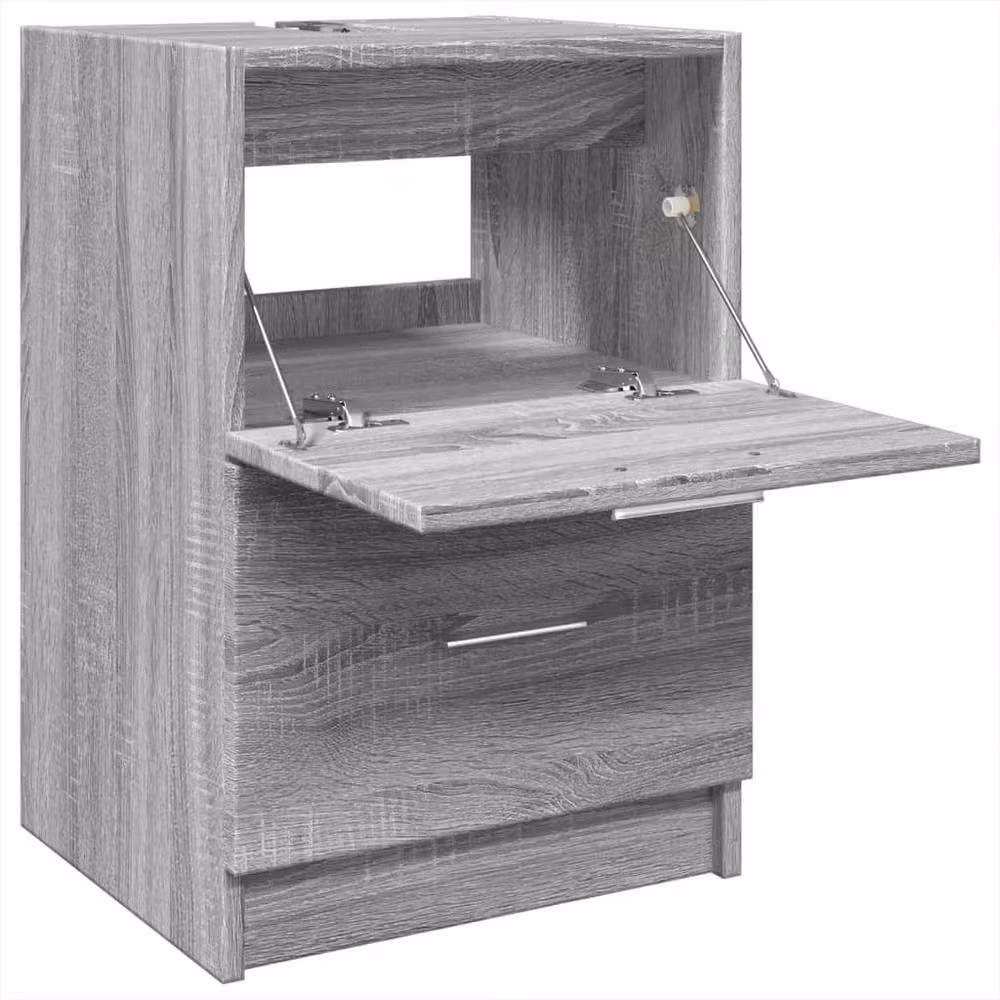 Berkfield Home Grey Sonoma Sink Cabinet W: 40 cm, D: 37 cm, H: 59 cm – 2