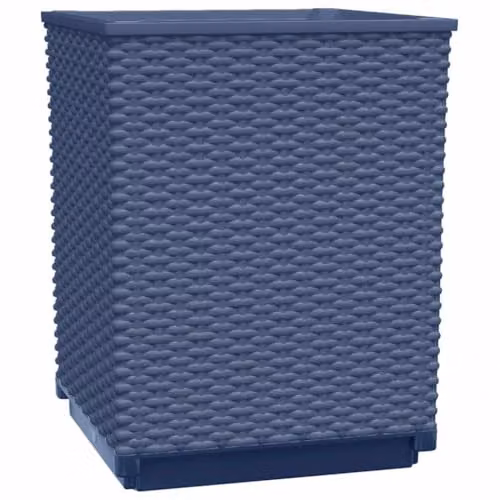 vidaXL Set of 2 Polypropylene Planter Tubs in Blue and Grey, W/D/H: 30 x 30 x 37 cm – 4