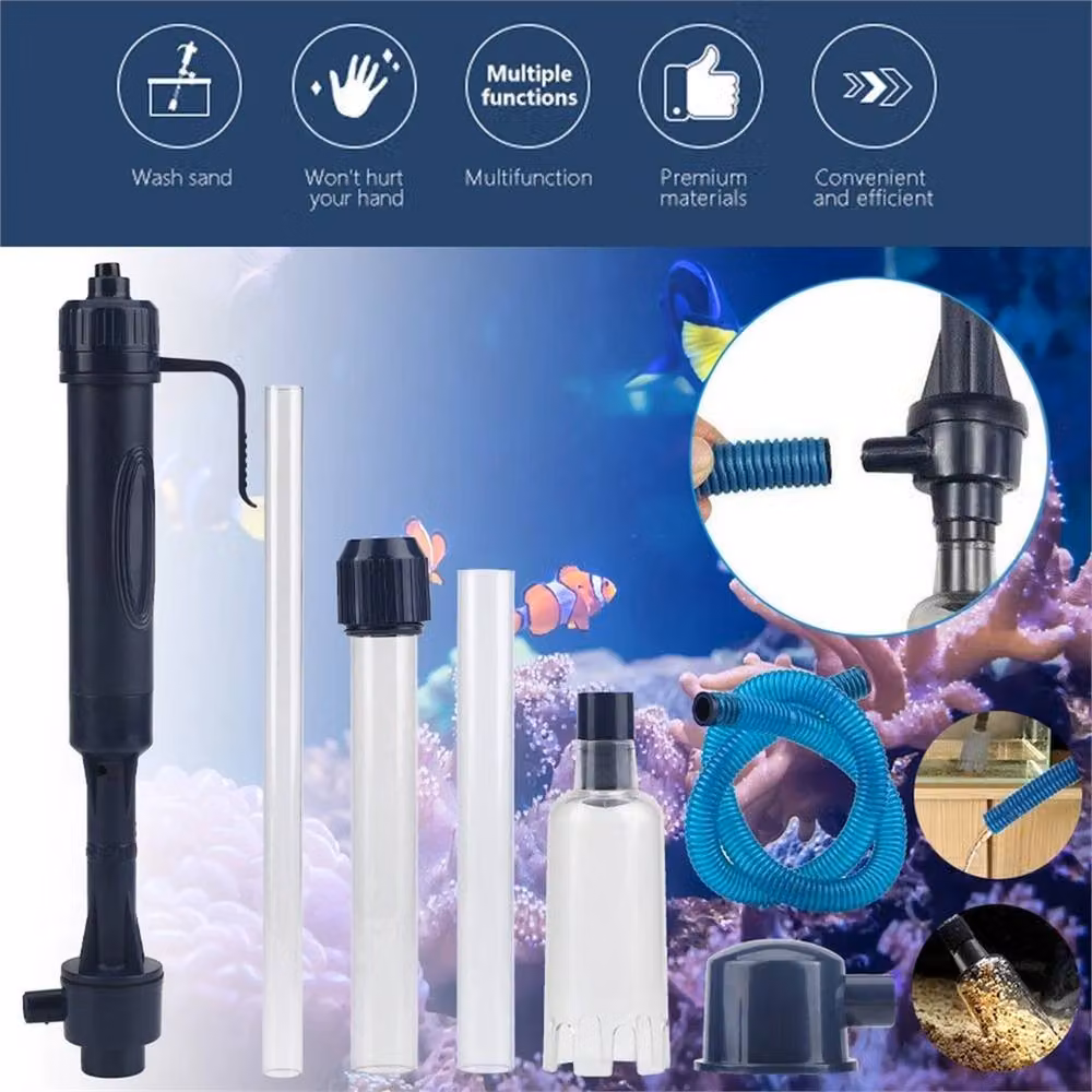 Nordara Aquarium Fish Tank Cleaner Pump Siphon Cleaning Tools Set, Black, W: 100 cm, D: 50 cm, H: 50 cm – 2