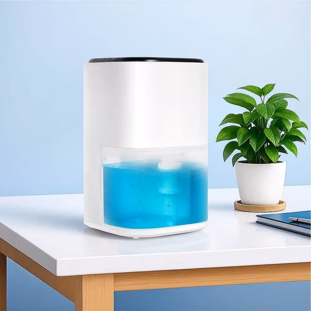 Spector 2L Compactible Electric Dehumidifier with LED Light and Timer in White