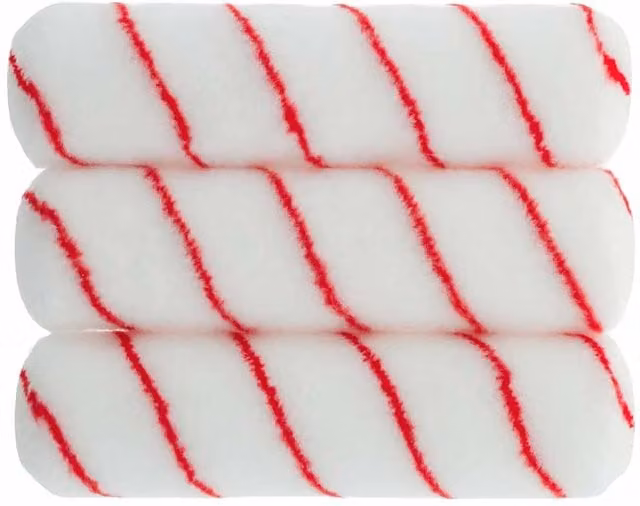 wilko Pack of 3 White Microfibre Roller Sleeves