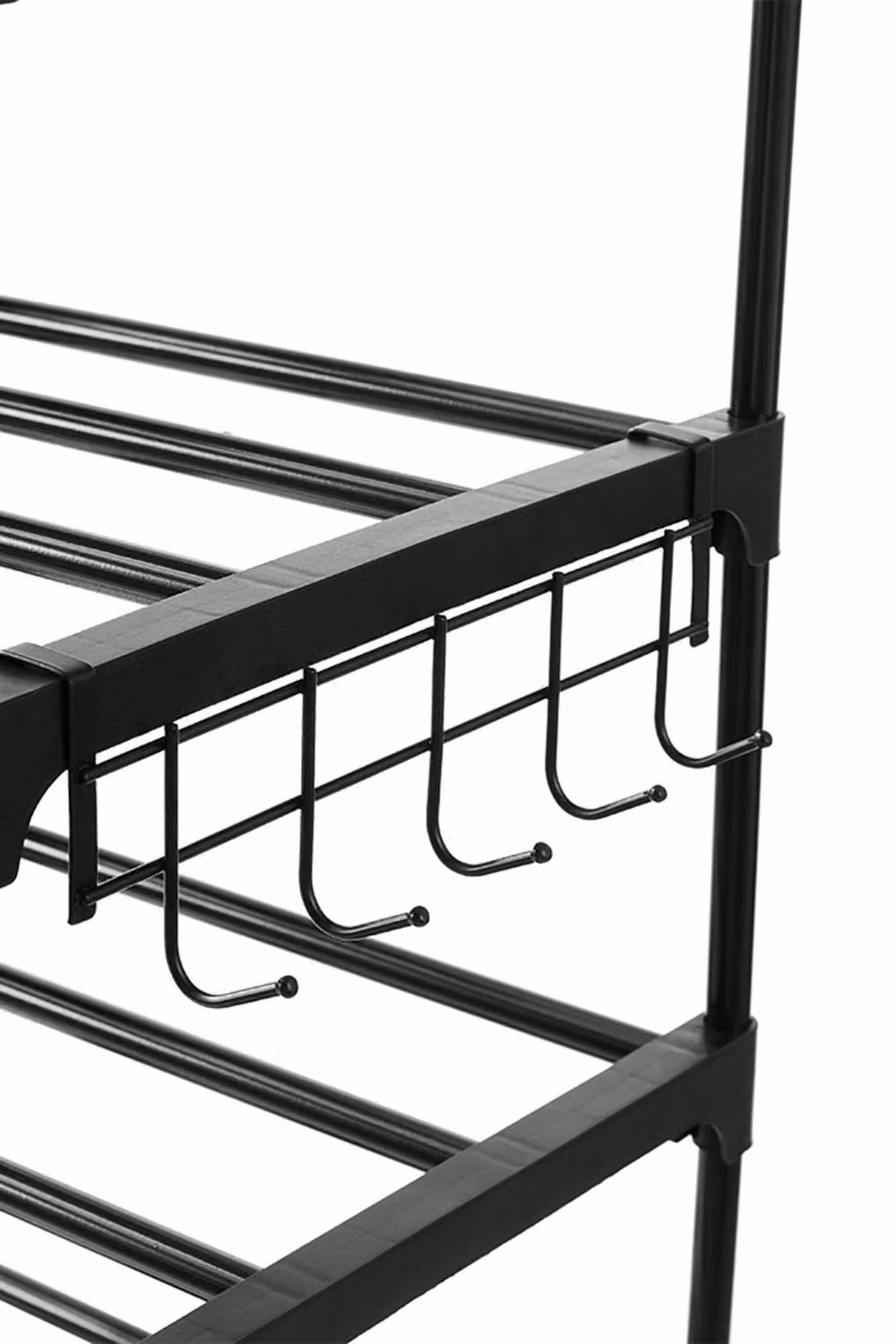 H&O Direct 9-Tier Large Metal Shoe Rack in Matt Black – 4