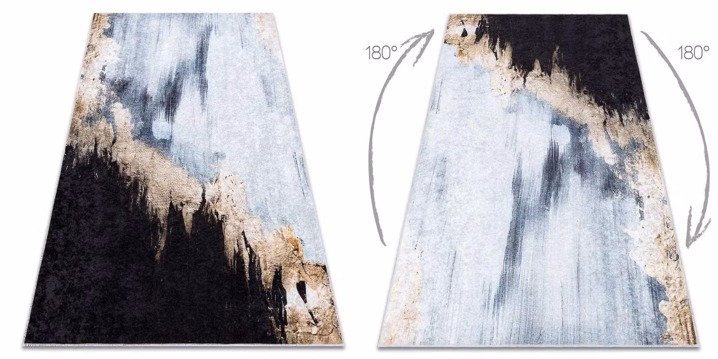 RugsX Miro Abstract Modern Rug in Blue and Multicolour, W/D: 160 x 220 cm – 2