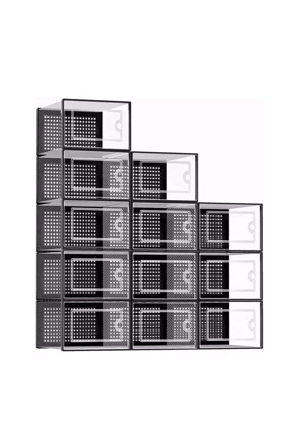 Living and Home 12-Piece Stackable Clear Acrylic Shoe Storage Boxes – 3