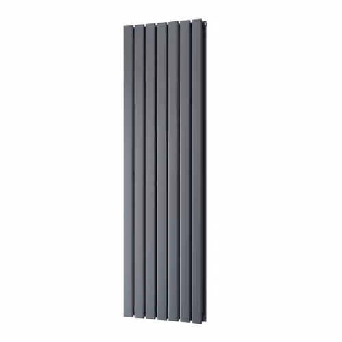 UK Radiators Typhoon Anthracite Flat Tube Vertical Designer Radiator, W: 47.6 cm, H: 160 cm – 2