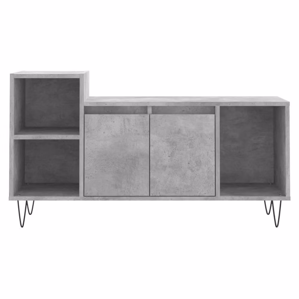 Berkfield Home Industrial TV Cabinet in Concrete Grey, W/D/H: 100 x 35 x 55 cm – 3