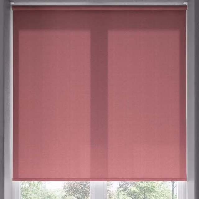 Vieo Made to Measure Terrys Semi-Transparent Textile Roller Blind in Pink Chilli