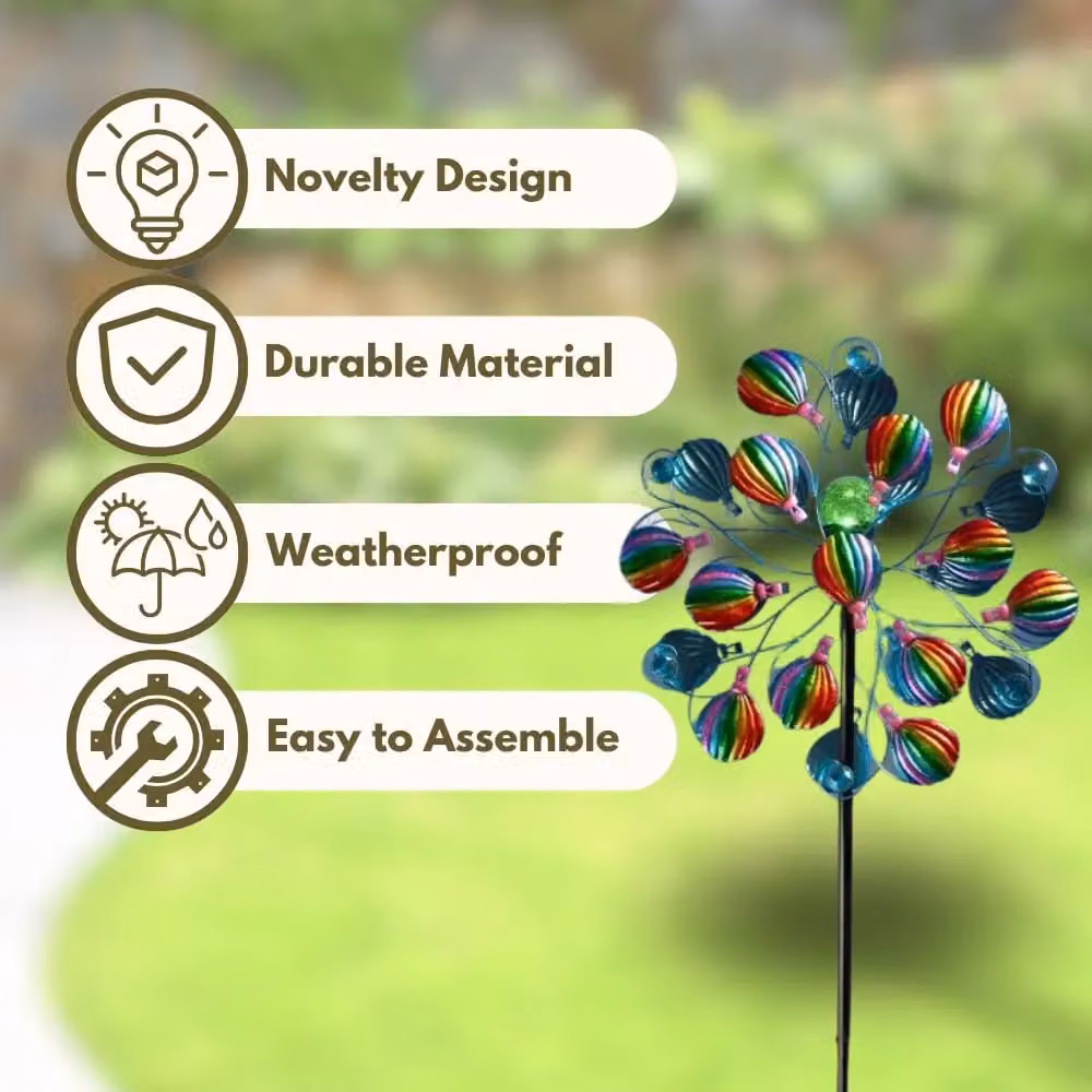 Marco Paul Sky Runner Solar Wind Spinner Garden Ornament in Multicolour – 5