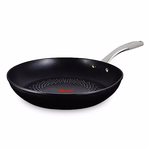 Tower T900302 SmartStart Ultra Forged 30cm Aluminium Non-Stick Frying Pan, Black, Induction Compatible and Oven Safe – 1