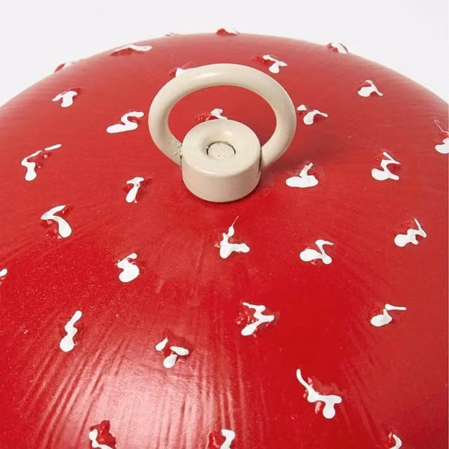 Homescapes Red Mushroom Hanging Bird Feeder
