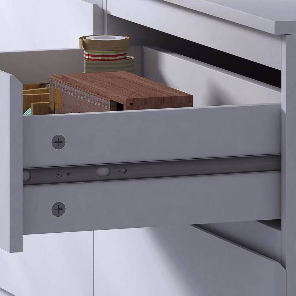 FWStyle Scandinavian 8 Drawer Chest of Drawers in Matt White – 4