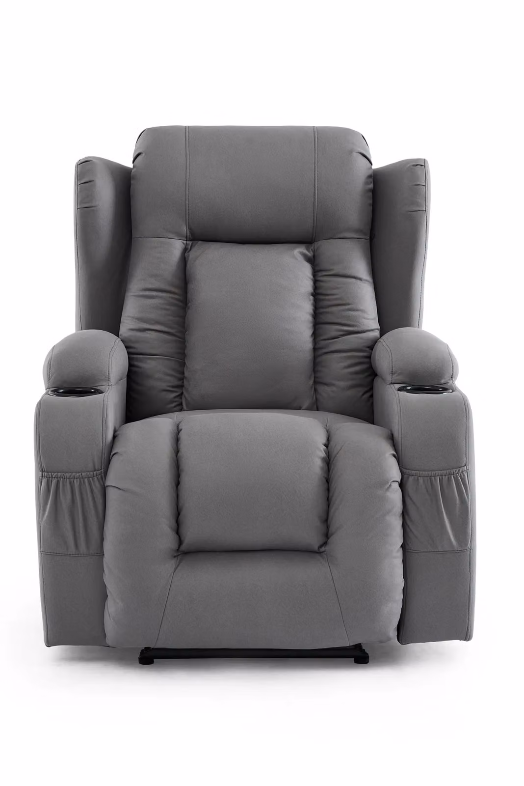 More4Homes Caesar Grey Technology Fabric Modern Manual Recliner Sofa Set (3+2+1 Seater) – 2