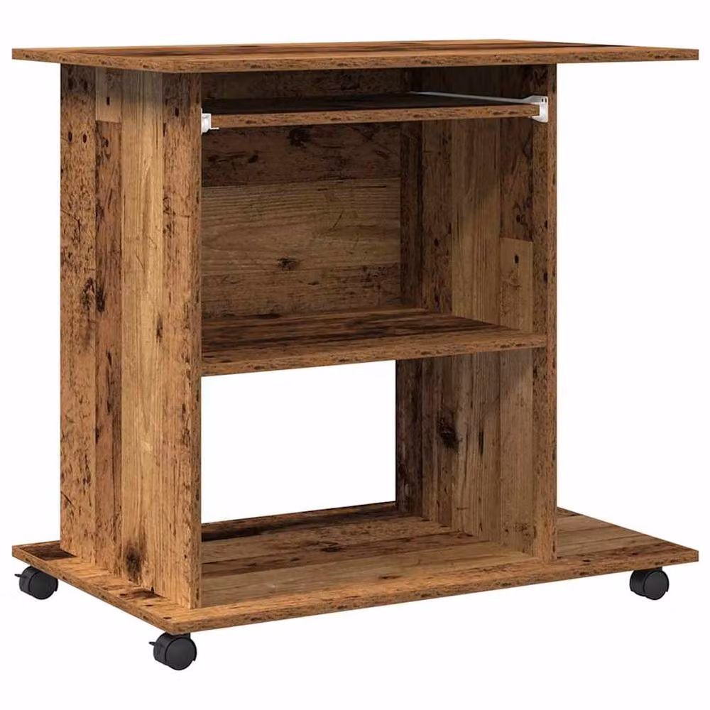 Berkfield Home Modern Computer Desk in Brown, W/D/H: 80 x 50 x 75 cm – 3