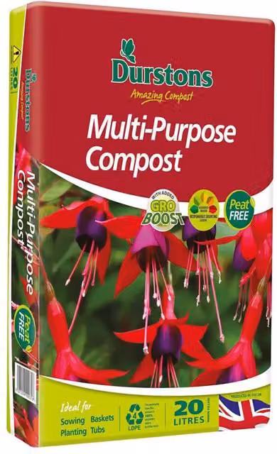 Durstons Peat Free Compost 20 l, Brown
