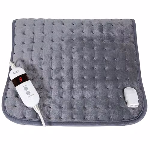 Russell Hobbs Electric Heating Pad for Back and Abdomen Pain Relief, Grey, W: 47 cm, D: 36 cm, H: 1 cm, RHHPS1001