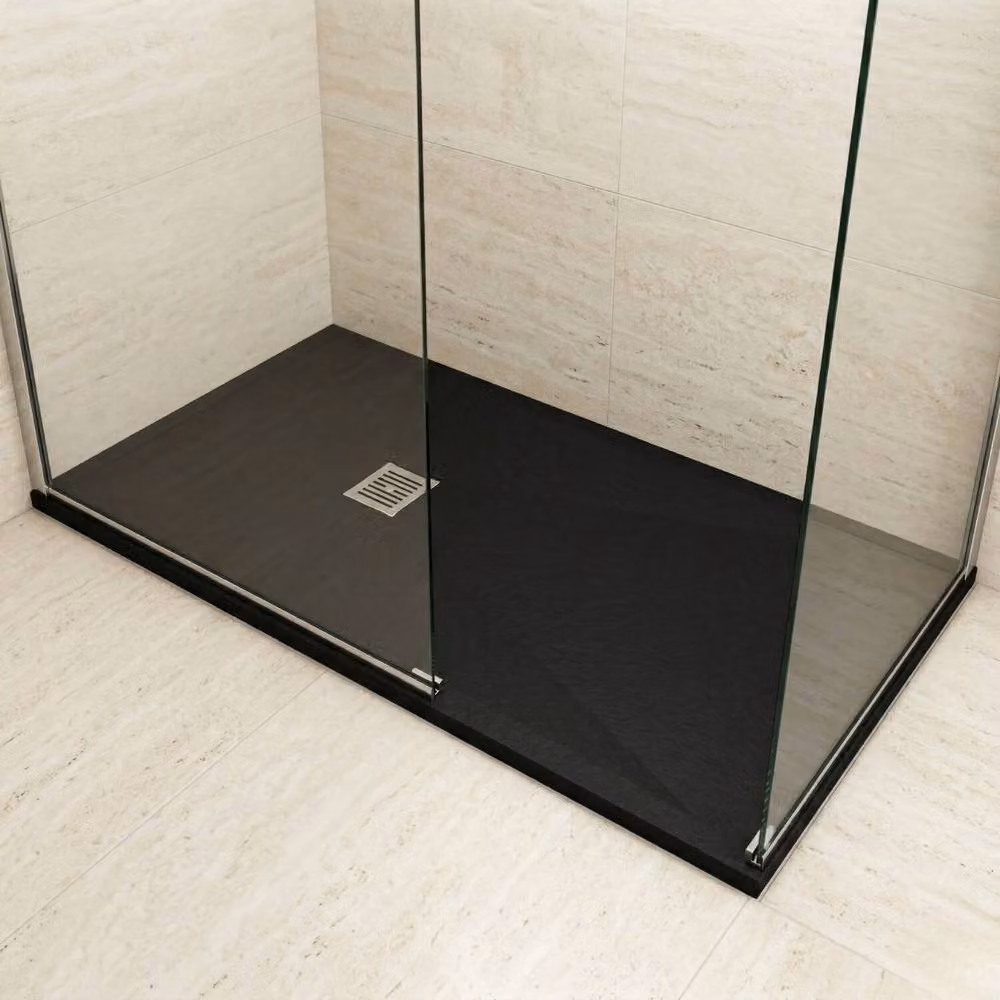 Balterley Slimline Rectangular Acrylic Shower Tray, Slate Black, W: 170 cm, D: 80 cm – 4