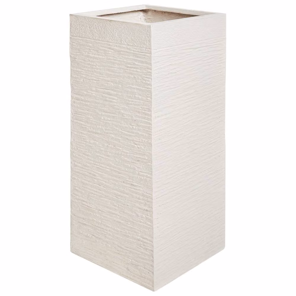 Wyld and Coco Tall Clay Flower Plant Pot, Beige, W/D/H: 26 x 26 x 60 cm – 2