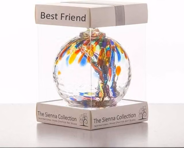 Sienna Glass Multicoloured Glass Spirit Ball Best Friend Keepsake Ornament Diameter: 10 cm – 1