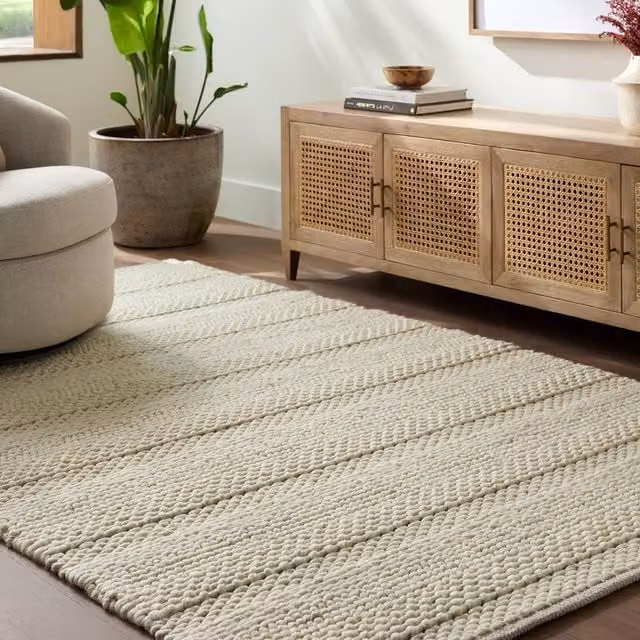 Livabliss Tahoe II Hand Woven Wool Global Living Rug in Ivory, Beige and Brown, W/D: 185 x 275 cm