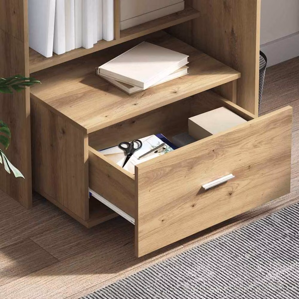 Berkfield Home Modern Artisan Oak Drawer Cabinet in Brown – 3