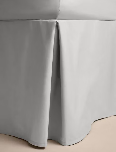 M&S Pure Egyptian Cotton Valance Sheet in Dove Grey