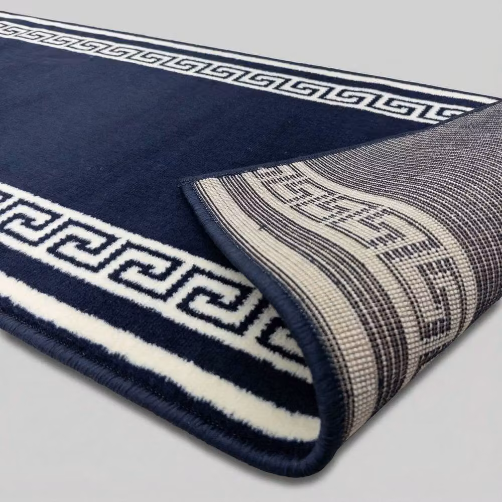 runrug Key Blue Hallway Runner Rug, Woven Polypropylene Carpet for Hall and Kitchen, W/D/H: 100 x 360 x 0.9 cm – 7