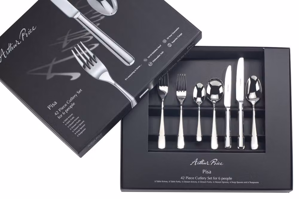 Arthur Price Signature Pisa 42 Piece Stainless Steel Cutlery Set in Silver for 6 People – 2