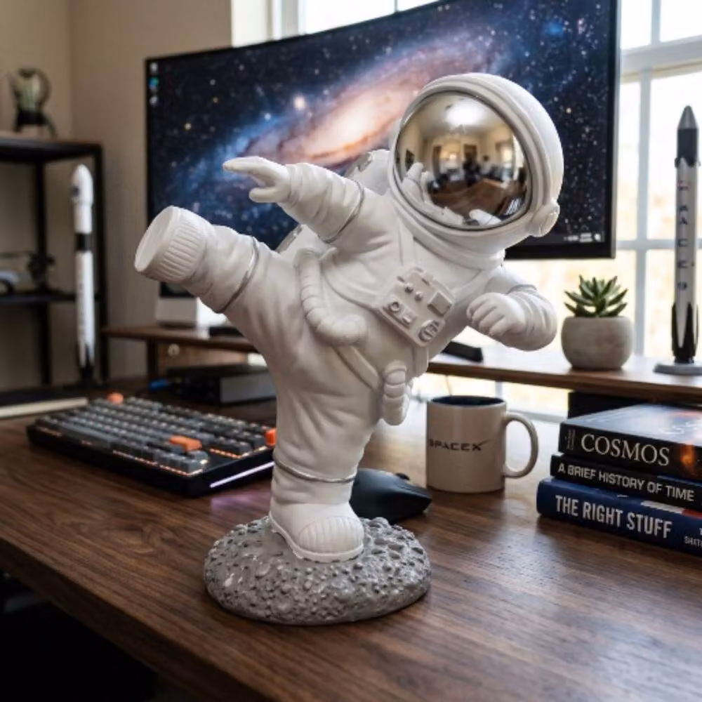 Leonardo Collection Astronaut Karate Kid White Tabletop Decor Figurine W/D/H: 12.0 x 35.0 x 12.0 cm – 3