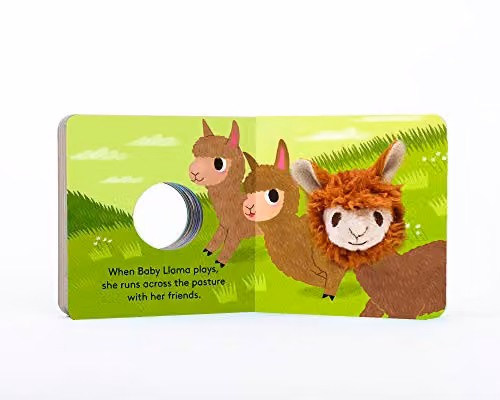 Baby Llama Finger Puppet Book by Chronicle Books, Multicolour Cardboard and Paper Book – 2