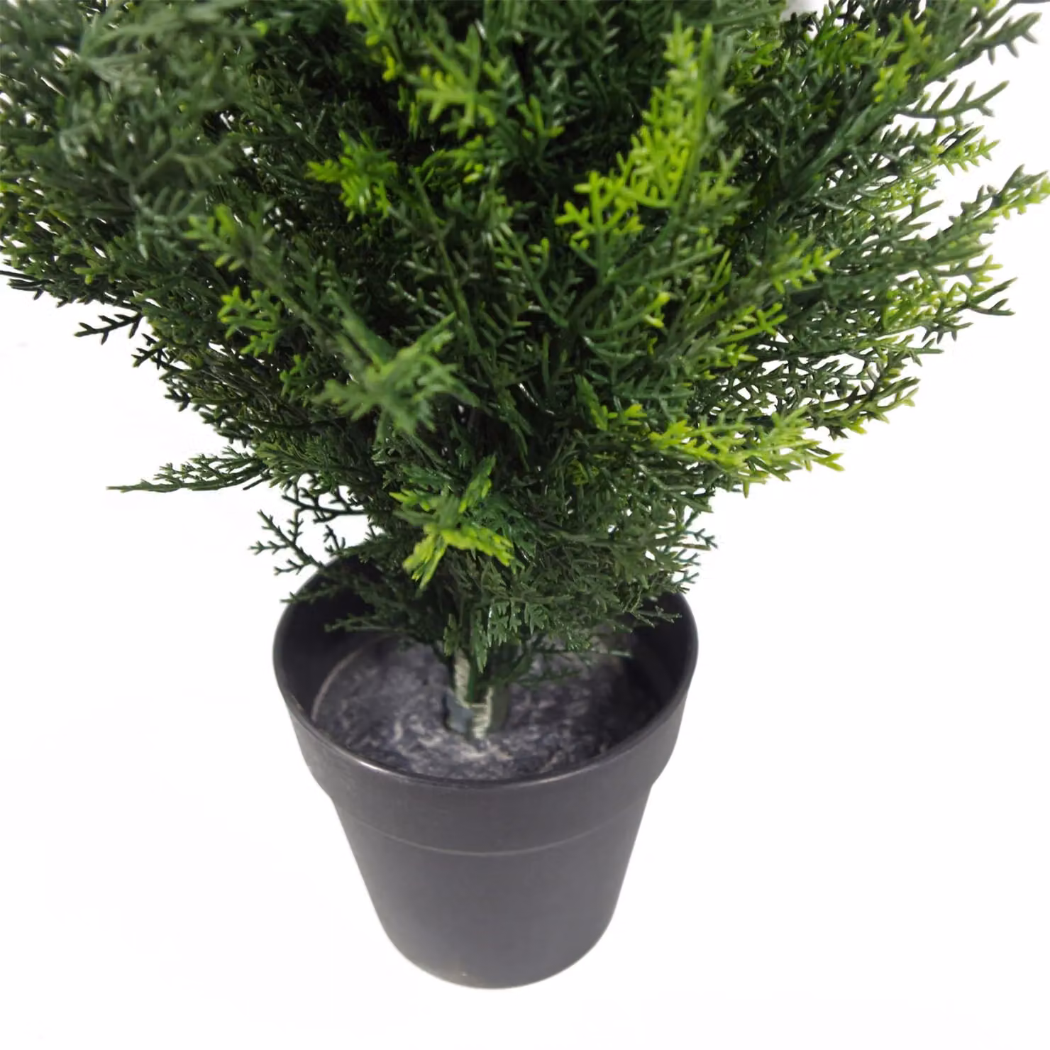 Leaf UV Resistant Artificial Cedar Cypress Topiary Tree in Green, Height: 60 cm – 2
