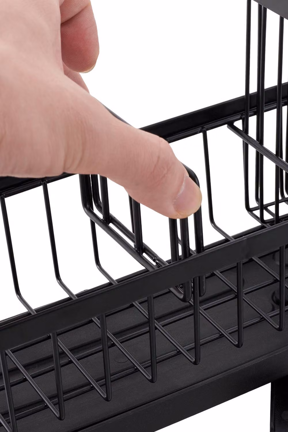 Living and Home Metal Kitchen Sink Caddy Organizer Rack with Drain Tray in Black – 5