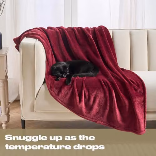 OHS Red Fleece Throw Blanket, W/D/H: 150 x 200 cm – 2