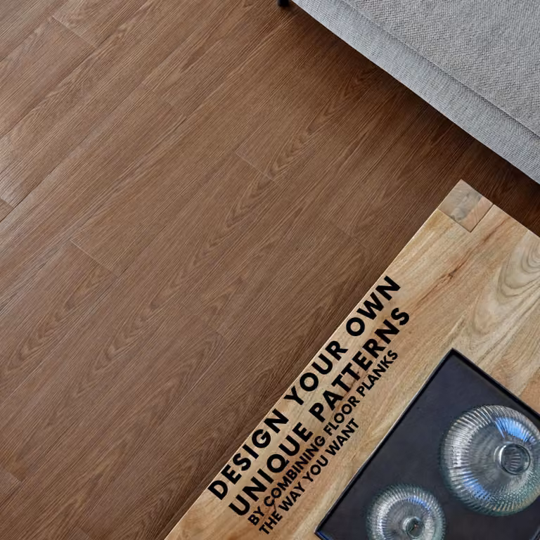 Novecrafto Self Adhesive Wood Look Vinyl Floor Planks, Pack of 36, Dark Brown, W: 91.4 cm, D: 15.2 cm