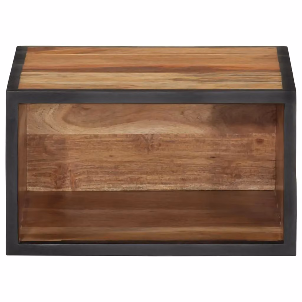 Berkfield Home Wall-mounted Bedside Cabinet in Brown Solid Acacia Wood, W/D/H: 35 x 35 x 20 cm – 2