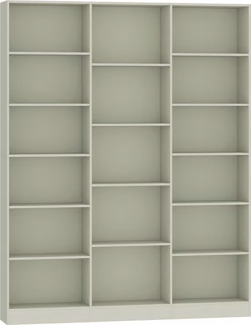 HOMCOM 6-Tier Modern Bookcase with Open Storage and Adjustable Shelves, Light Green