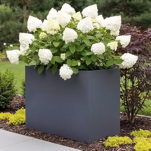 IDEALIST Grey Slate Reinforced Stone Large Trough Planter, 91L – 3