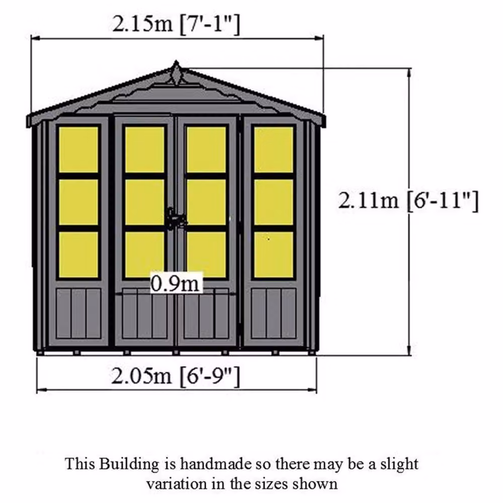 Shires Kensington Shiplap Summerhouse Garden Sun Room in Brown – 4