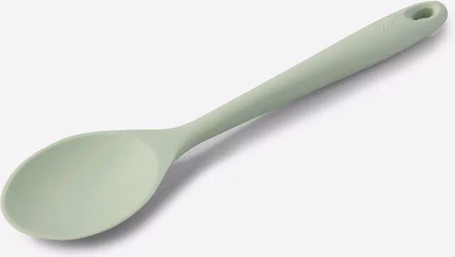 Zeal Silicone Non-Stick Cooking Spoon in Green, Length: 28 cm