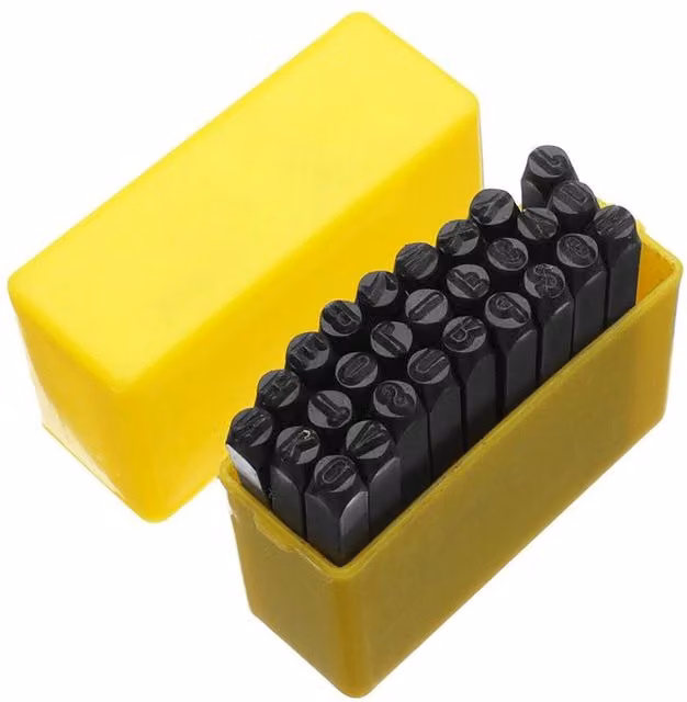 Kelvenix 36-Piece Number and Letter Steel Stamp Punch Set in Black – 1