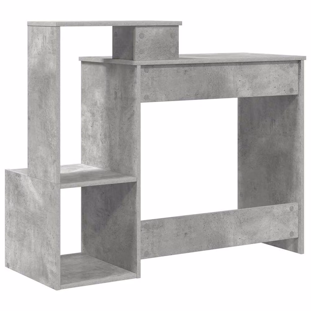 Berkfield Home Industrial Grey Concrete Effect Computer Desk – 5