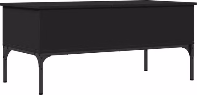 Berkfield Home Black Lift Mechanism Coffee Table with MDF and Metal Construction, W/D/H: 100 x 50 x 45 cm