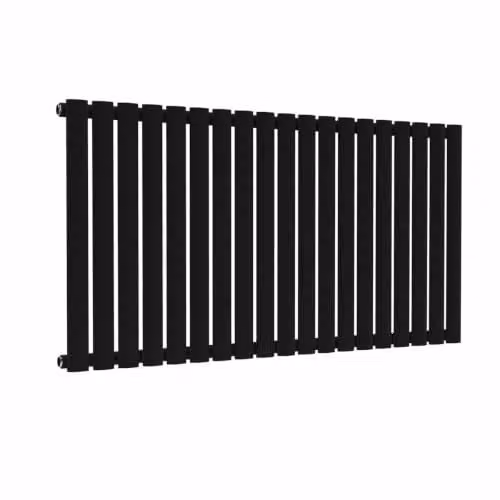 Lux Heat Black Oval Horizontal Single Panel Designer Radiator H 60 cm x W 114 cm – 2